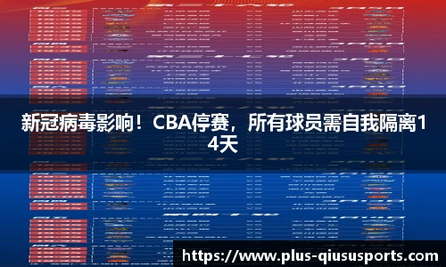 新冠病毒影响！CBA停赛，所有球员需自我隔离14天
